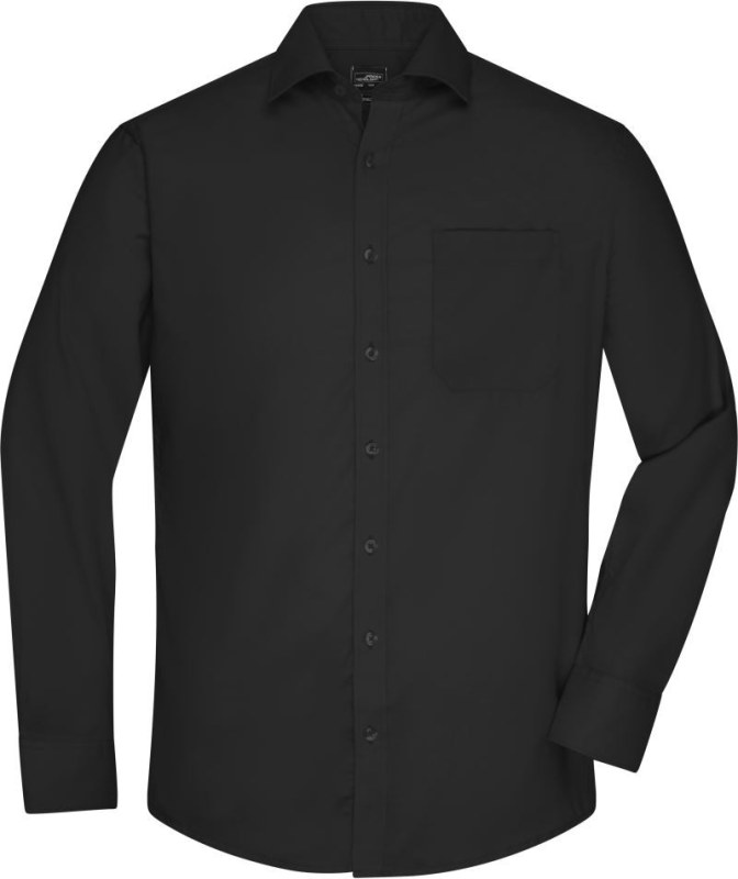 Daiber JN 682 Mikro keprová košile s dlouhým rukávem 02.0682 black
