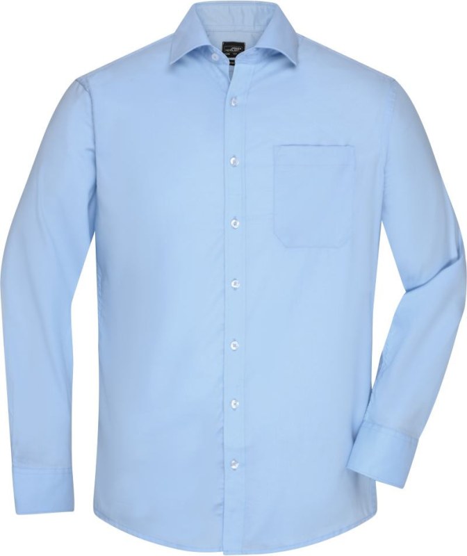 Daiber JN 682 Mikro keprová košile s dlouhým rukávem 02.0682 light blue