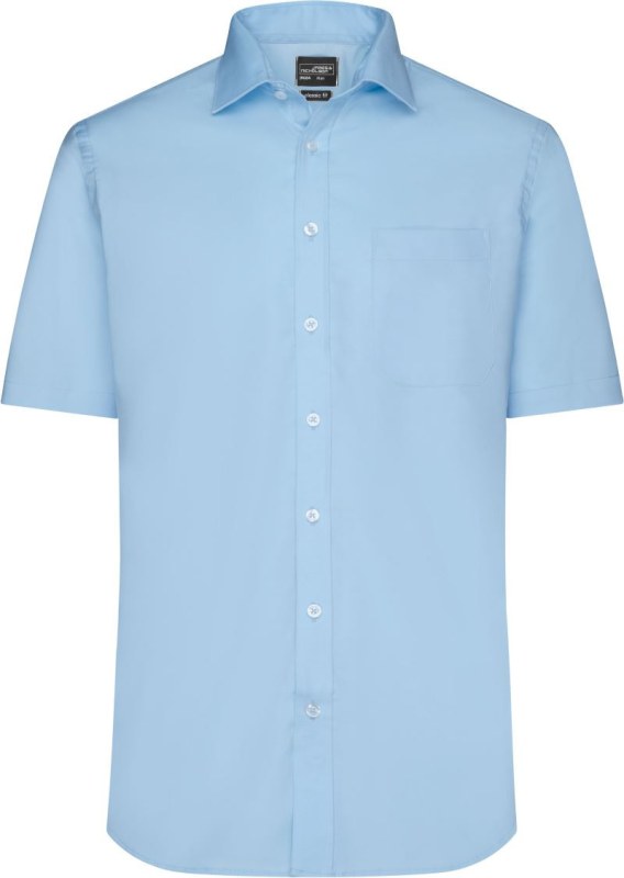Daiber JN 684 Mikro keprová košile s krátkým rukávem 02.0684 light blue