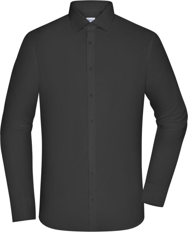 Daiber JN 1372 Popelínová košile slim fit s dlouhým rukávem 02.1372 black