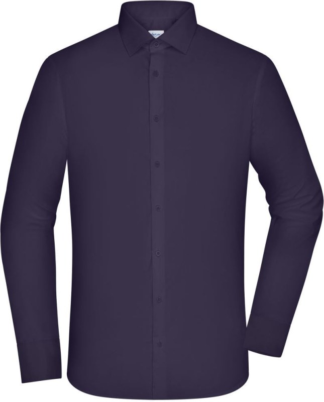 Daiber JN 1372 Popelínová košile slim fit s dlouhým rukávem 02.1372 deep purple
