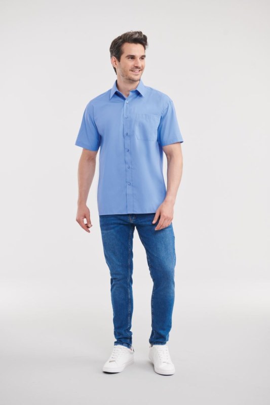 Russell Athletic 935M Popelínová košile s krátkým rukávem 11.935M corporate blue