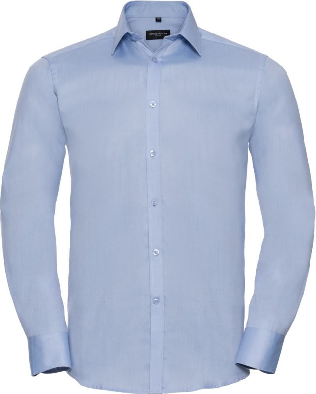 Russell Athletic 962M Košile s dlouhým rukávem, vzor rybí kost 11.962M light blue