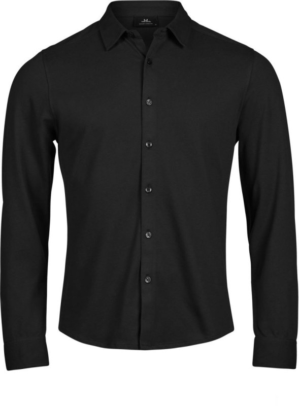 Tee Jays TJ 1416 Košile piqué s dlouhým rukávem "Luxury Stretch" 18.1416 black