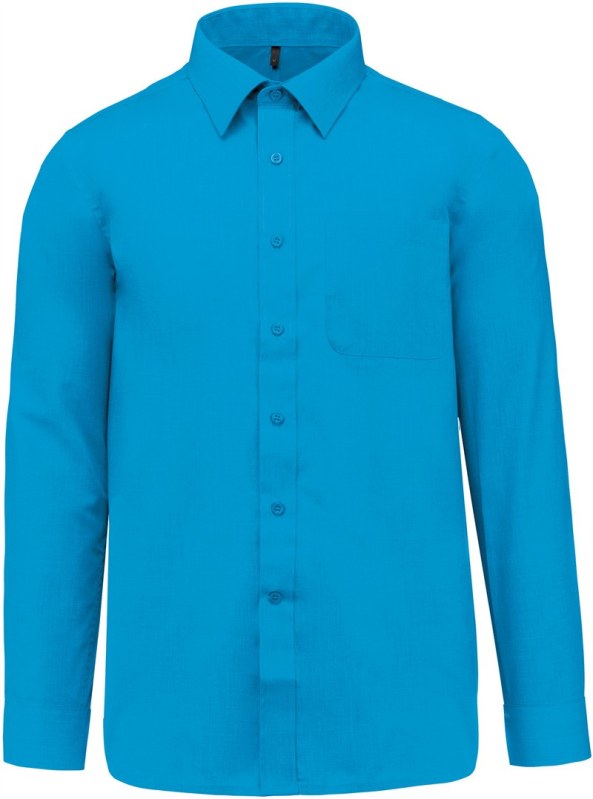 Kariban K 545 Popelínová košile "Jofrey" s dlouhým rukávem 20.K545 bright turquoise