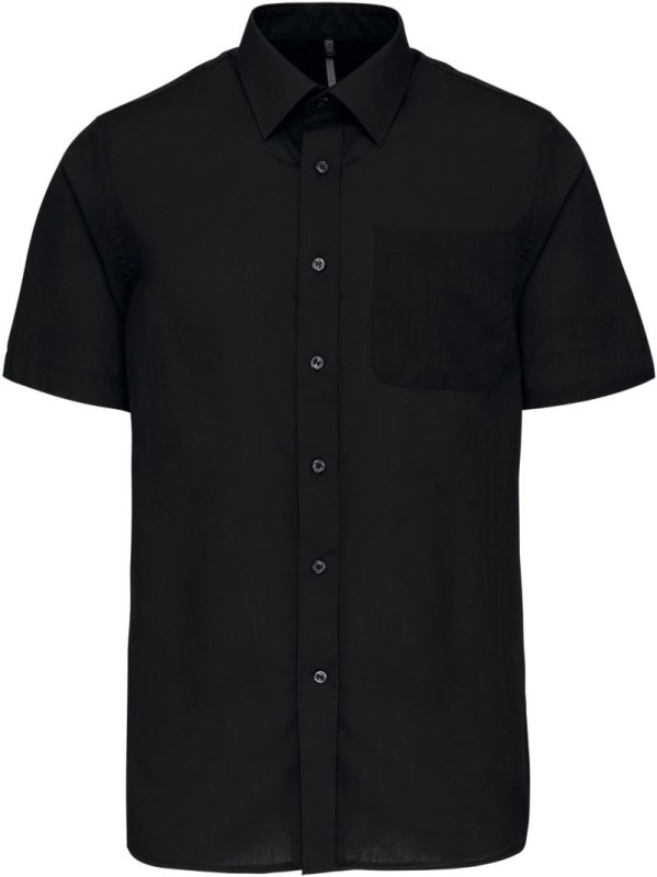 Kariban K 551 Popelínová košile "Ace" s krátkým rukávem 20.K551 black