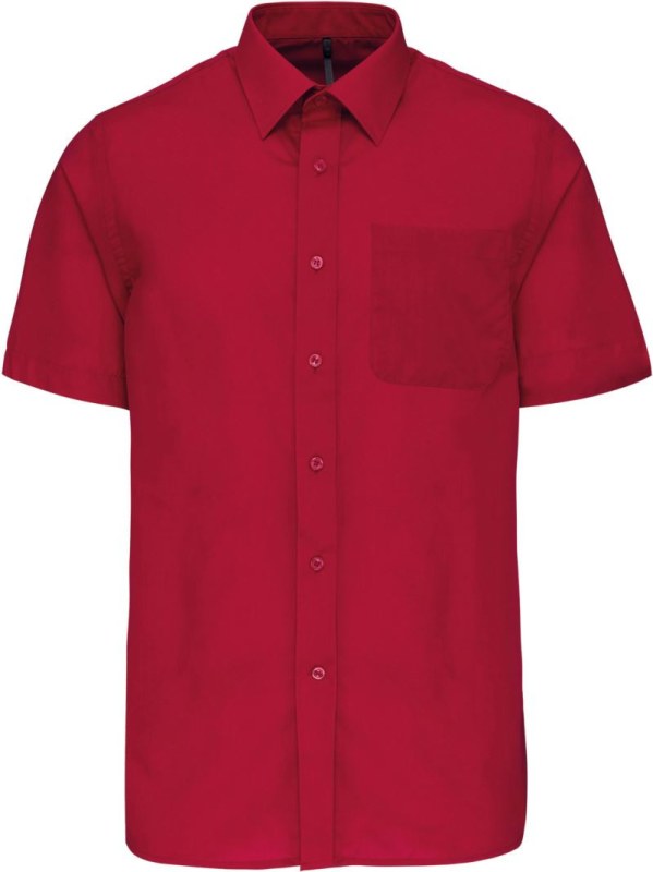 Kariban K 551 Popelínová košile "Ace" s krátkým rukávem 20.K551 classic red
