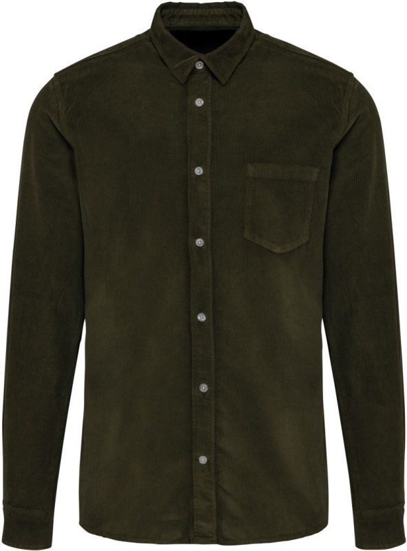 Kariban K 599 Manšestrová košile s dlouhým rukávem 20.K599 washed dusky khaki