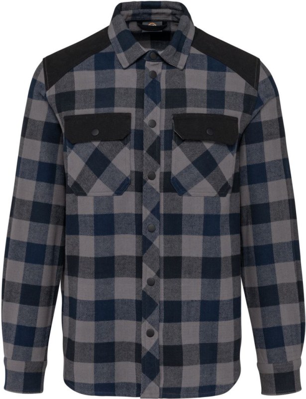 WK WK 520 Pracovní kostkovaná košile 20.W520 storm grey/navy/black