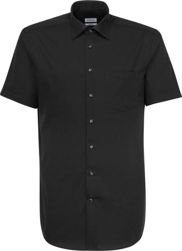 Seidensticker Shirt Regular SSL Košile s krátkým rukávem 78.3001 black