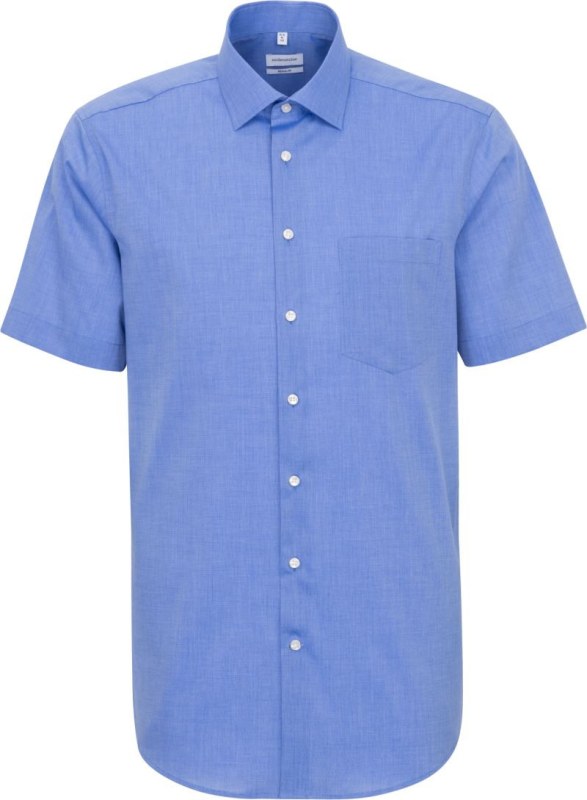 Seidensticker Shirt Regular SSL Košile s krátkým rukávem 78.3001 mid blue