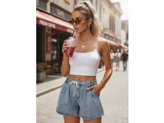Dámské džínové šortky SY0552 modré - FashionStreet