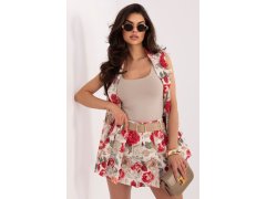 Kraťasy s sukňovou dolní částí s květinovým vzorem model 226630 Italy Moda