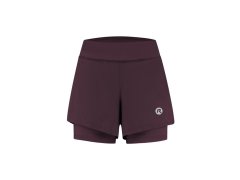Dámské šortky Rogelli 2v1 ESSENTIAL, fialové, velikost 2XL