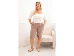 Dámské bavlněné šortky Plus Size s&nbsp;páskem fango
