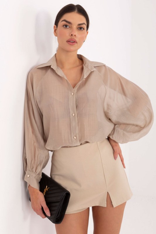 Kraťasy s sukňovou dolní částí s vysokým pasem model 222333 Italy Moda