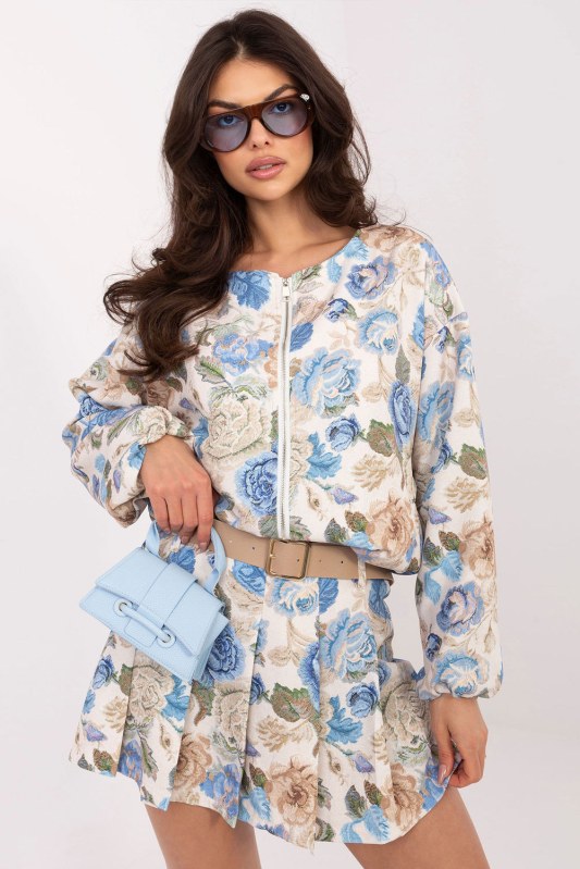 Kraťasy s sukňovou dolní částí s květinovým vzorem model 226632 Italy Moda