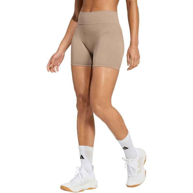 Dámské šortky adidas Workout Essentials 4 inch beige JX3926 dámské - Dámské oblečení kraťasy