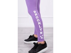 Kalhoty legíny Brooklyn tmavě fialové