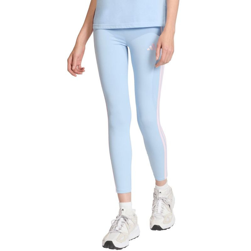 Dámské legíny adidas Essentials 3-Stripes Cotton, světle modré, KD2352