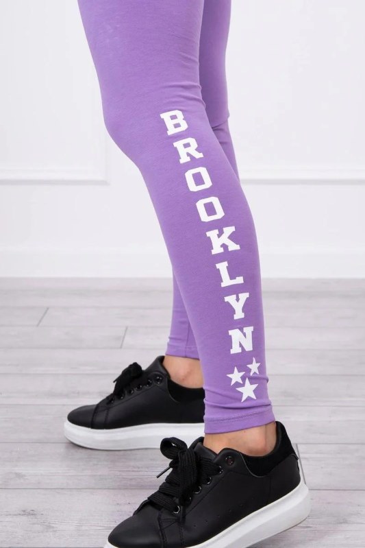 Kalhoty legíny Brooklyn tmavě fialové - Dámské oblečení legíny