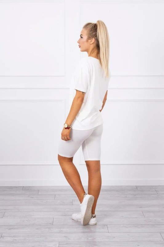 Souprava top+legíny ecru