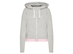 Mikina s kapucí QS5667E šedo-růžová - Calvin Klein