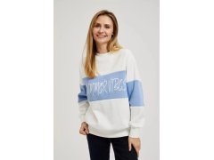 Dámská mikina BL-4309 Bílá s&nbsp;modrou - Moodo