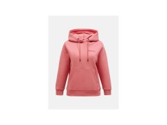 Mikina s kapucí Peak Performance W Original Small Logo v růžové barvě