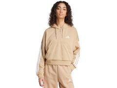 Dámská mikina s&nbsp;kapucí Essentials French Terry Quarter Zip beige JX7676