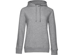 B&C QUEEN Hooded_° Dámská mikina s kapucí 01.W02Q heather grey