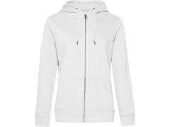 B&C QUEEN Zipped Hood_° Dámská mikina s&nbsp;kapucí 01.W03Q white