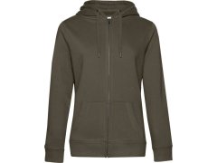 B&C QUEEN Zipped Hood_° Dámská mikina s&nbsp;kapucí 01.W03Q khaki