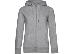 B&C QUEEN Zipped Hood_° Dámská mikina s kapucí 01.W03Q heather grey