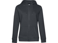 B&C QUEEN Zipped Hood_° Dámská mikina s&nbsp;kapucí 01.W03Q asphalt