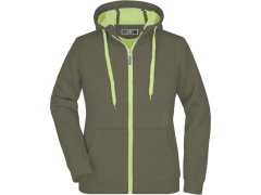 Daiber JN 354 Dámská mikina Doubleface 02.0354 olive/lime green