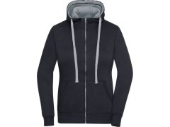Daiber JN 962 Dámská mikina s&nbsp;kapucí "Lifestyle" 02.0962 black/grey heather