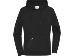 Daiber 8045 Dámská interlock mikina s&nbsp;kapucí 02.8045 black