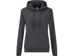 Fruit of the Loom Classic Lady-Fit Hooded Sweat Dámská mikina s kapucí 16.2038 dark heather grey