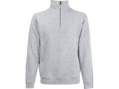 Fruit of the Loom Classic Zip-Neck Sweat Mikina s 1/4 zipem 16.2114 heather grey
