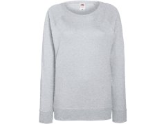 Fruit of the Loom Lady-Fit LW Raglan Sweat Dámská raglánová mikina 16.2146 heather grey