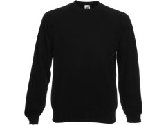 Fruit of the Loom Classic Raglan Sweat Raglánová mikina 16.2216 black