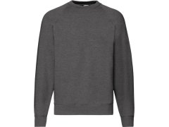 Fruit of the Loom Classic Raglan Sweat Raglánová mikina 16.2216 dark heather grey