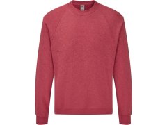 Fruit of the Loom Classic Raglan Sweat Raglánová mikina 16.2216 vintage heather red