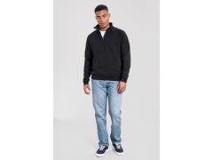 Fruit of the Loom Iconic Premium Zip Neck Sweat Těžká mikina s&nbsp;1/4 zipem 16.2288 black