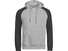 Tee Jays TJ 5156 Mikina s&nbsp;kapucí 2-barevná "Unlabeled" 18.5156 heather/black