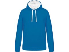 Kariban K 446 Kontrastní mikina s&nbsp;kapucí 20.K446 tropical blue/white