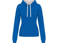 Kariban K 465 Dámská mikina s&nbsp;kontrastní kapucí 20.K465 light royal blue/white