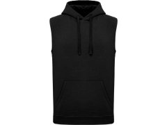 Kariban ProAct PA 393 Unisex mikina s&nbsp;kapucí bez rukávů 20.P393 black
