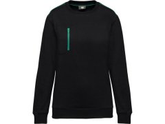 WK WK 403 Pracovní mikina "Day-to-Day" 20.W403 black/kelly green